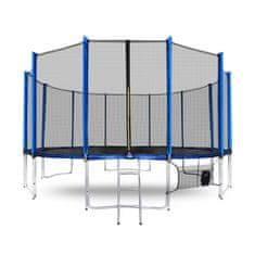 Aga Sport Pro Trampolin 500 cm Plava + zaštitna mreža + ljestve + džep za obuću