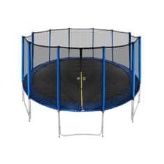 Aga Sport Pro Trampolin 500 cm Plava + zaštitna mreža + ljestve + džep za obuću