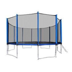 Aga Sport Pro Trampolin 500 cm Plava + zaštitna mreža + ljestve + džep za obuću