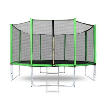 Aga Sport Pro Trampolin 366 cm Svijetlo zelena + zaštitna mreža + ljestve