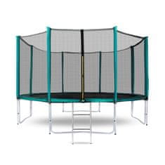 Aga SPORT PRO Trampolin 366 cm Tamno zelena + zaštitna mreža + ljestve