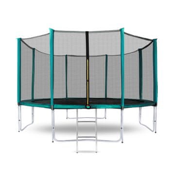 Aga SPORT PRO Trampolin 366 cm Tamno zelena + zaštitna mreža + ljestve
