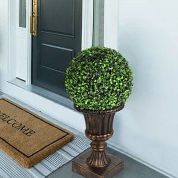 Netscroll Umetna biljna kugla 30 cm, otporna na UV, zelena dekorativna kugla za dom i vrt, Orby