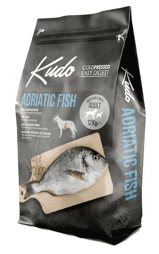 Kudo Suha hrana za pse, Medium-Maxi Adult, Jadranska riba, 12 kg