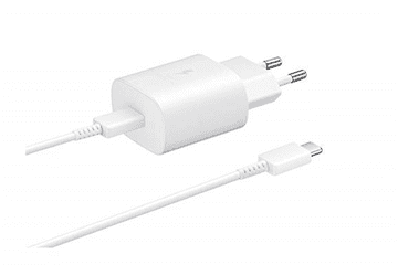 Samsung HIŠNI POLNILEC EP-TA800XWE Super Fast Charge (Type C) i podatkovni kabel EP-DW767JWE 1,8m (Type C - Type C) - bijel (bulk)