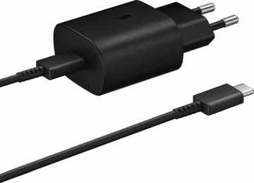Samsung HIŠNI POLNILEC EP-TA800XBE Super Fast Charge (Type C) i podatkovni kabel EP-DW767JBE 1,8m (Type C - Type C) - crn (bulk)