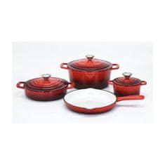 CS Solingen Set posuđa CS-067489 litinová Xanten 7 ks red