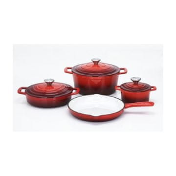 CS Solingen Set posuđa CS-067489 litinová Xanten 7 ks red