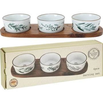 EXCELLENT Set zdjela KO-210000920 s pladnjem, 4 komada