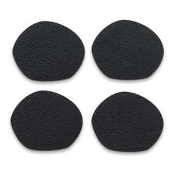 Kela Podmetači KL-12655 Stone PU leather black 4 pieces 12.0x10.0x0.2cm