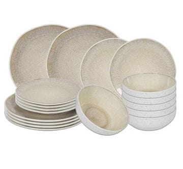 Ostatní Set tanjura za večeru HT-24327362 18 kom Bijeli pijesak