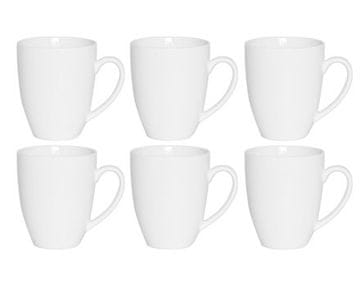 Ostatní Set šalica HT-27020692 6 kom porculan 375 ml bijela