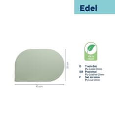 Kela Postavljanje stola KL-12658 EDEL PU koža dimljeno zelena, 45,0x30,0x0,17cm
