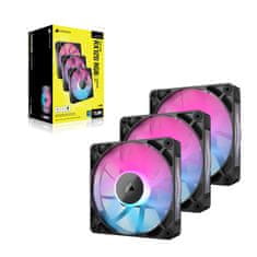 Corsair RX iCUE Link RX120 RGB ventilator, 120 mm, komplet s tri ventilatora