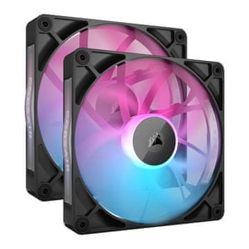 Corsair RX iCue Link RX140 RGB ventilator, 140 mm, Dual Fan Kit