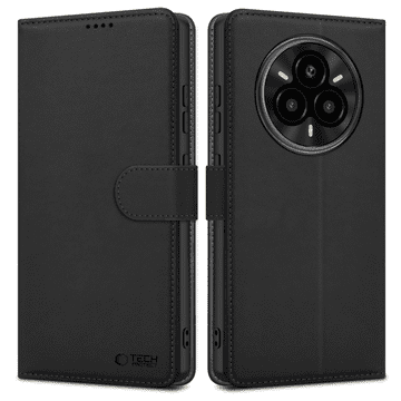 Tech-protect Wallet preklopna maska za Realme 14 Pro Plus 5G, crno