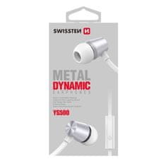 SWISSTEN Slušalice za uši YS500 Metal Dynamic silver white