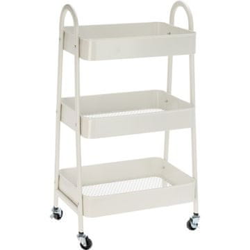 HOMESTYLING Kolica za odlaganje u kuhinji KO-C80902000 troslojni krem ??metal