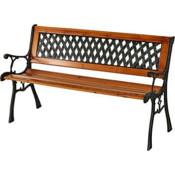 ProGarden Vrtna klupa - smreka / metal, 125 cm