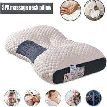 Netscroll Ortopedski jastuk od memorijske pjene, protiv bolova i hrkanja, ergonomska podrška vratu i leđima, prozračan i periv, ComfyPillow
