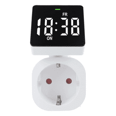 GreenBlue Timer digitalni GreenBlue GB610F, 8 programa, 16A, 3680W, IP20, LCD, bijeli