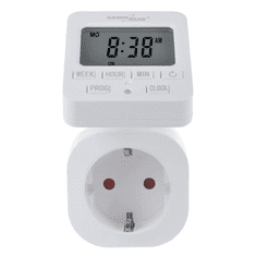 GreenBlue Timer digitalni GreenBlue GB605F, 18 programa, 16A, 3680W, IP20, LCD, bijeli