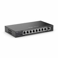 Ruijie Reyee Giga preklopnik s 9 portova, 8x PoE, metalno kućište, upravljani RG-ES209GC-P