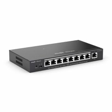 Ruijie Reyee Giga preklopnik s 9 portova, 8x PoE, metalno kućište, upravljani RG-ES209GC-P