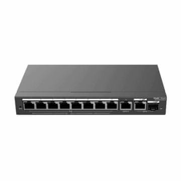 Ruijie Reyee Giga preklopnik s 10 portova, 8xPoE, metalno kućište, upravljani RG-ES210GS-P