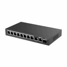 Ruijie Reyee Giga preklopnik s 10 portova, 8xPoE, metalno kućište, upravljani RG-ES210GS-P