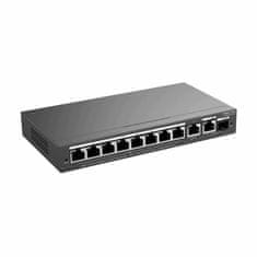 Ruijie Reyee Giga preklopnik s 10 portova, 8xPoE, metalno kućište, upravljani RG-ES210GS-P