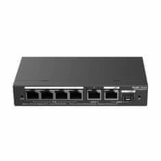 Ruijie Reyee Giga preklopnik s 6 portova, 4x PoE SFP, metalno kućište, upravljani RG-ES206GS-P
