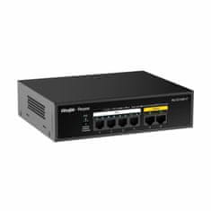 Ruijie Reyee 100M preklopnik sa 6 portova i 4xPoE metalnim kućištem RG-ES106F-P