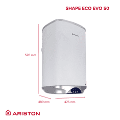 Ariston SHAPE ECO EVO 50 V 1,8K EU električna grijalica vode - bojler, vertikalni (3626073)