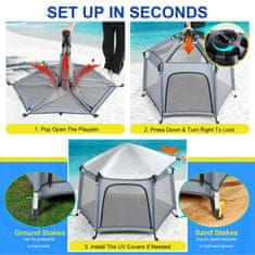 Tavalax Tavalax sklopivi dječji vrtić s UV zaštitom (UPF 50+)