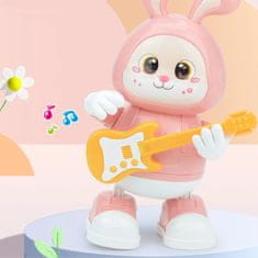 JOJOY® Interaktivni zeko igračka, glazba i svjetla, plesni pokreti, sigurna ABS plastika | BUNNZIC, roza