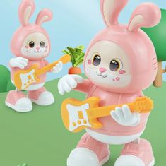 JOJOY® Interaktivni zeko igračka, glazba i svjetla, plesni pokreti, sigurna ABS plastika | BUNNZIC, roza