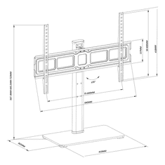 Maclean Nosač TV postolja MACLEAN MC-386, 32-75", do 40 kg