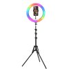 MG Selfie RGB LED svjetlosni prsten + stativ 2.1m, crno
