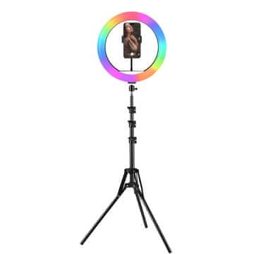 MG Selfie RGB LED svjetlosni prsten + stativ 2.1m, crno