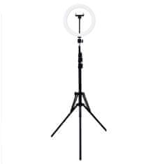 MG Selfie LED svjetlosni prsten + stativ 2.1m, crno
