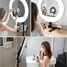 MG Mirror Selfie LED svjetlosni prsten + stativ 2.1m, crno