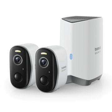 BASEUS Bežični komplet za video nadzor N1 s 2 kamere i 3,0 MP ugrađenom baterijom