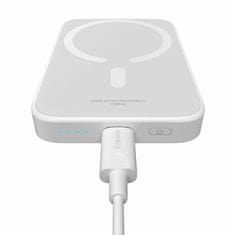 BASEUS Prijenosna baterija 6000 mAh 20 W PowerBank magsafe bijela mini PPCXM06A