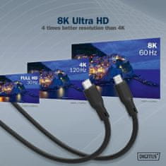 Digitus USB 4.0 C-C kabel 8K 60Hz 240W 2m crni silikonski AK-300344-020-S