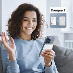 BASEUS Prijenosna baterija 6000 mAh 20 W PowerBank magsafe bijela mini PPCXM06A