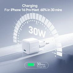 Joyroom punjač 30W USB Type-C GaN QC PD bijeli JR-TCG15