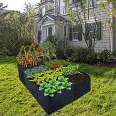 HOME & MARKER® Povišena vrtna gredica od tkanine 120×62 cm, 8 odjeljaka za povrće i cvijeće, dobra drenaža | FLORAISE