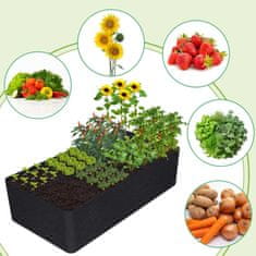 HOME & MARKER® Povišena vrtna gredica od tkanine 120×62 cm, 8 odjeljaka za povrće i cvijeće, dobra drenaža | FLORAISE