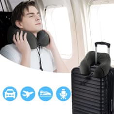 Severno BON VOYAGE putni jastuk, potpora za vrat, crni